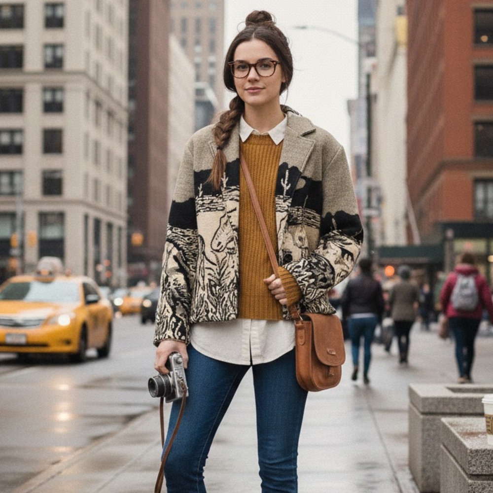 Western Vintage Tapestry Blazer | Caroline Colours